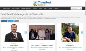 Three Best Rated Real Estate Agents Clarksville TN