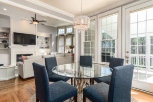 Dining room staged for taking listing photos that will sell your home