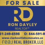 REAL signage for Ron Dayley Realtor - REAL Broker LLC, Clarksville TN