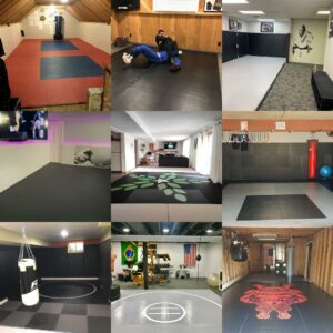 Examples of MMA and BJJ gyms in peoples homes and garages. 